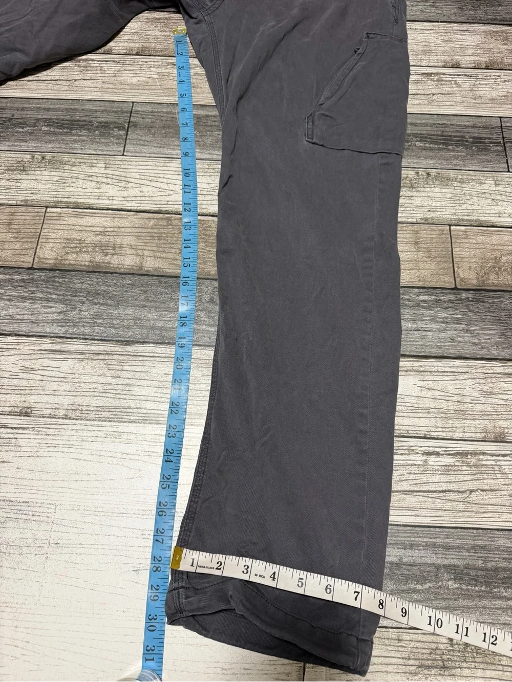 DU/ER Live Free Adventure Cargo Pants Men’s 34x32 Gray Ankle Drawstrings